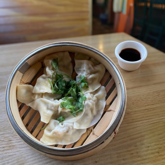 STEAMED HARKOW DUMPLINGS.